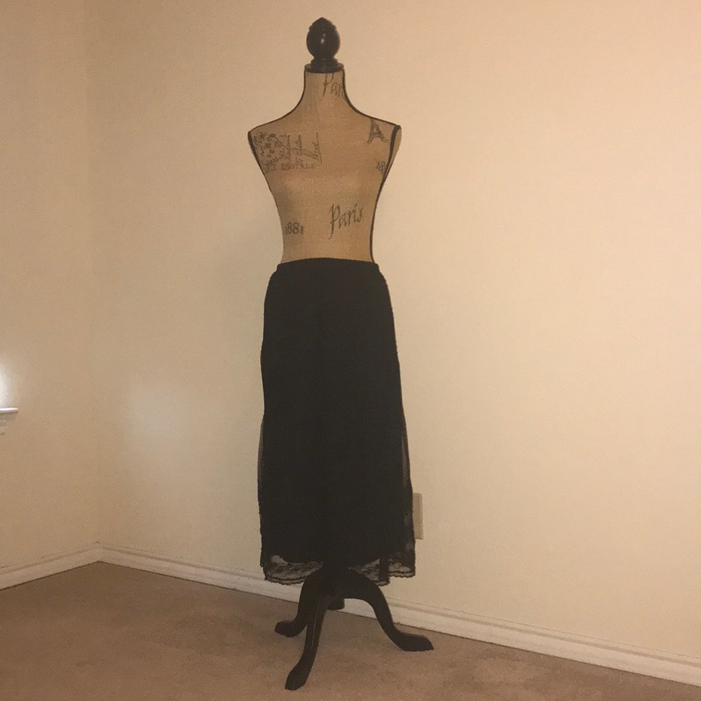 Black sheer overall skirt